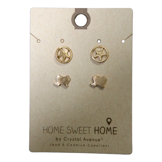 Texas Stud Earrings - 25756TXG (1 Dzn)