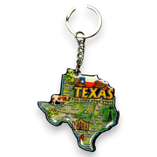 Texas Map Keychain Set (1 Dzn)