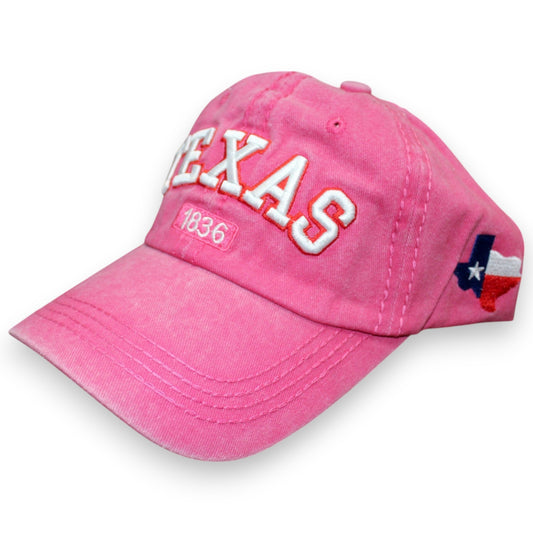 Texas 1836 Flag Hat - Pink (1 Dzn)