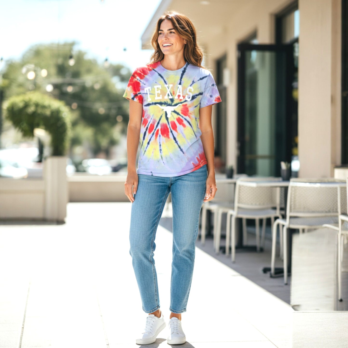 Texas Tie-Dye Short Sleeve T-Shirt-(1 Dzn)