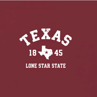 Texas 1845 Lone Star State-Maroon