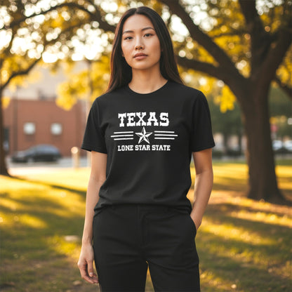 Texas 'Lone Star State' 2 T-Shirt - Black