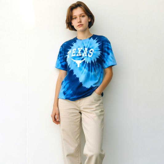 Texas Tie-Dye Short Sleeve T-Shirt-(1 Dzn)