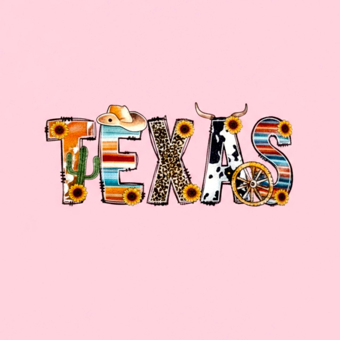 Texas Art Hoodie - Pink