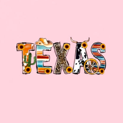 Texas Art Hoodie - Pink