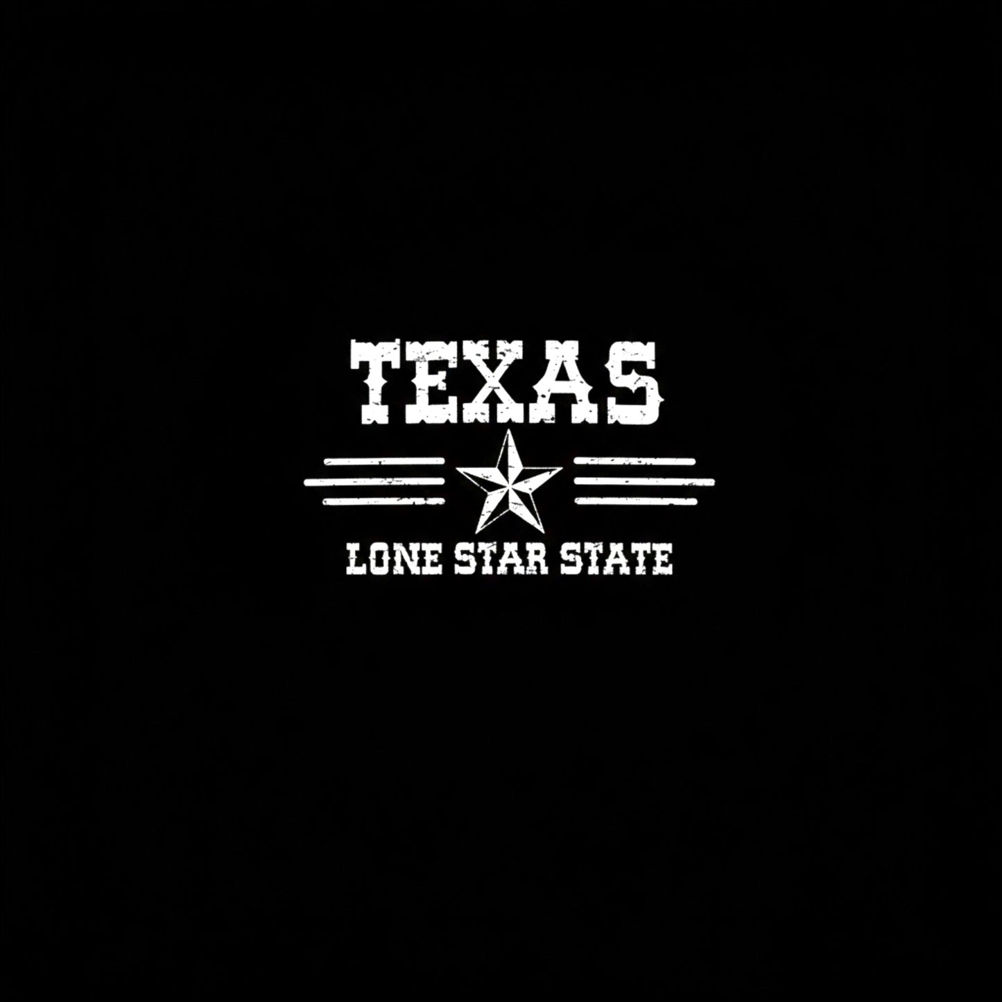 Texas 'Lone Star State' 2 T-Shirt - Black