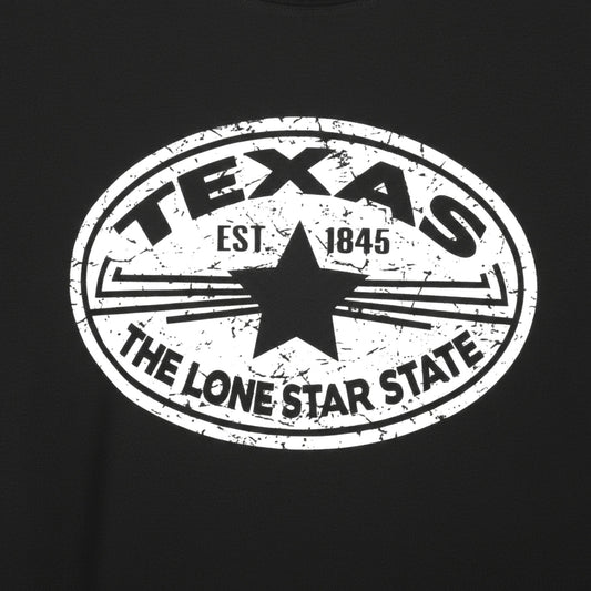 Texas 'Lone Star State' T-Shirt - Black
