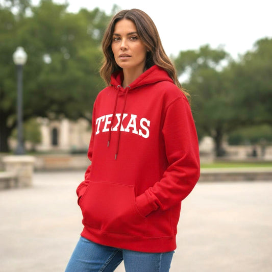 Texas Hoodie- Red