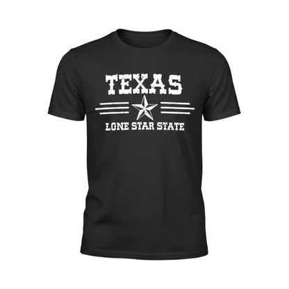 Texas 'Lone Star State' 2 T-Shirt - Black
