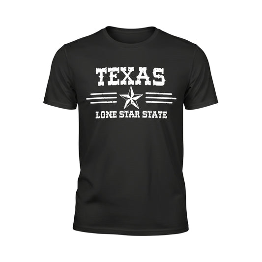 Texas 'Lone Star State' 2 T-Shirt - Black