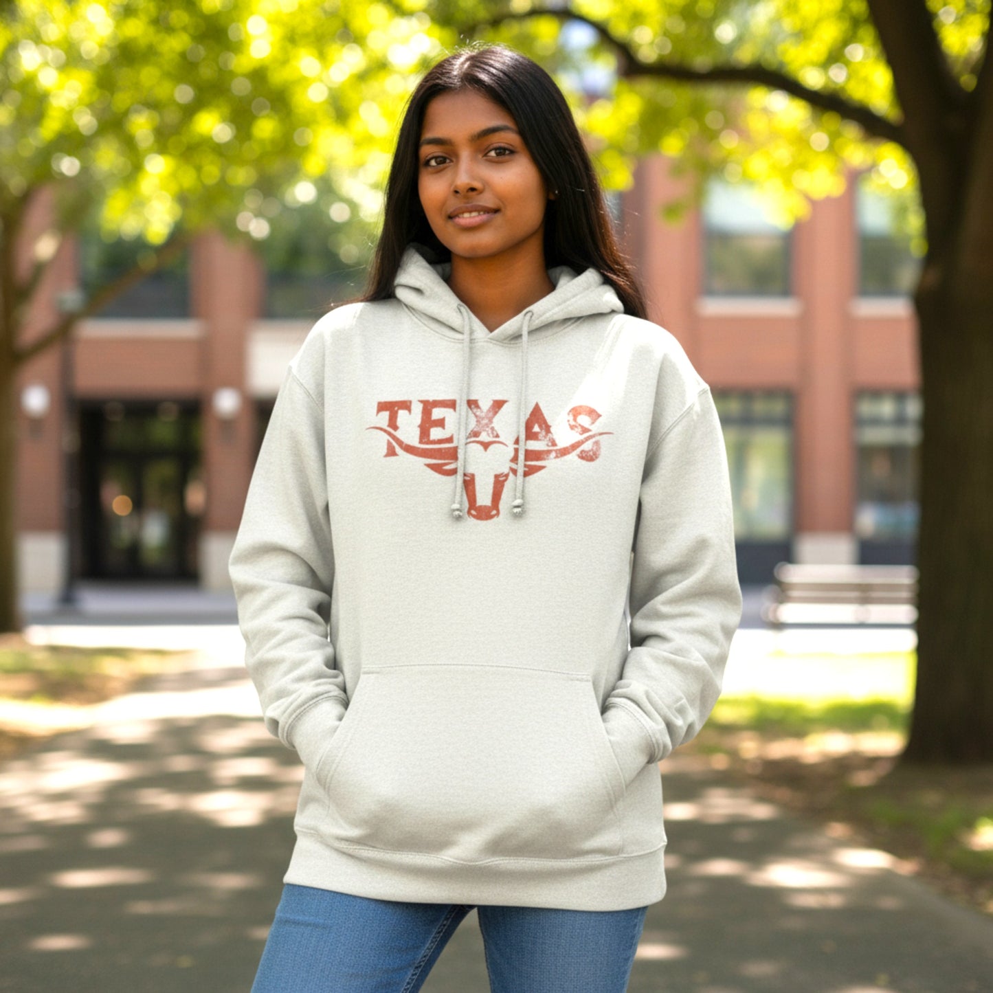 Texas Longhorn Hoodie-Gray