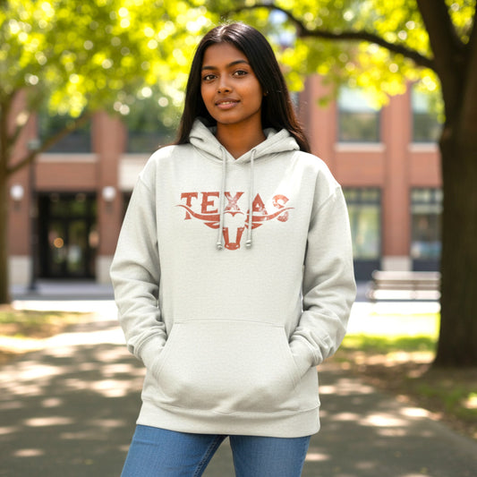 Texas Longhorn Hoodie-Gray