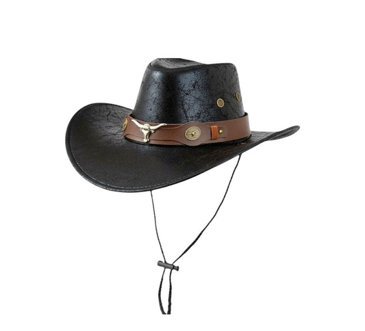 Longhorn Leather Hat-(1 DZN)
