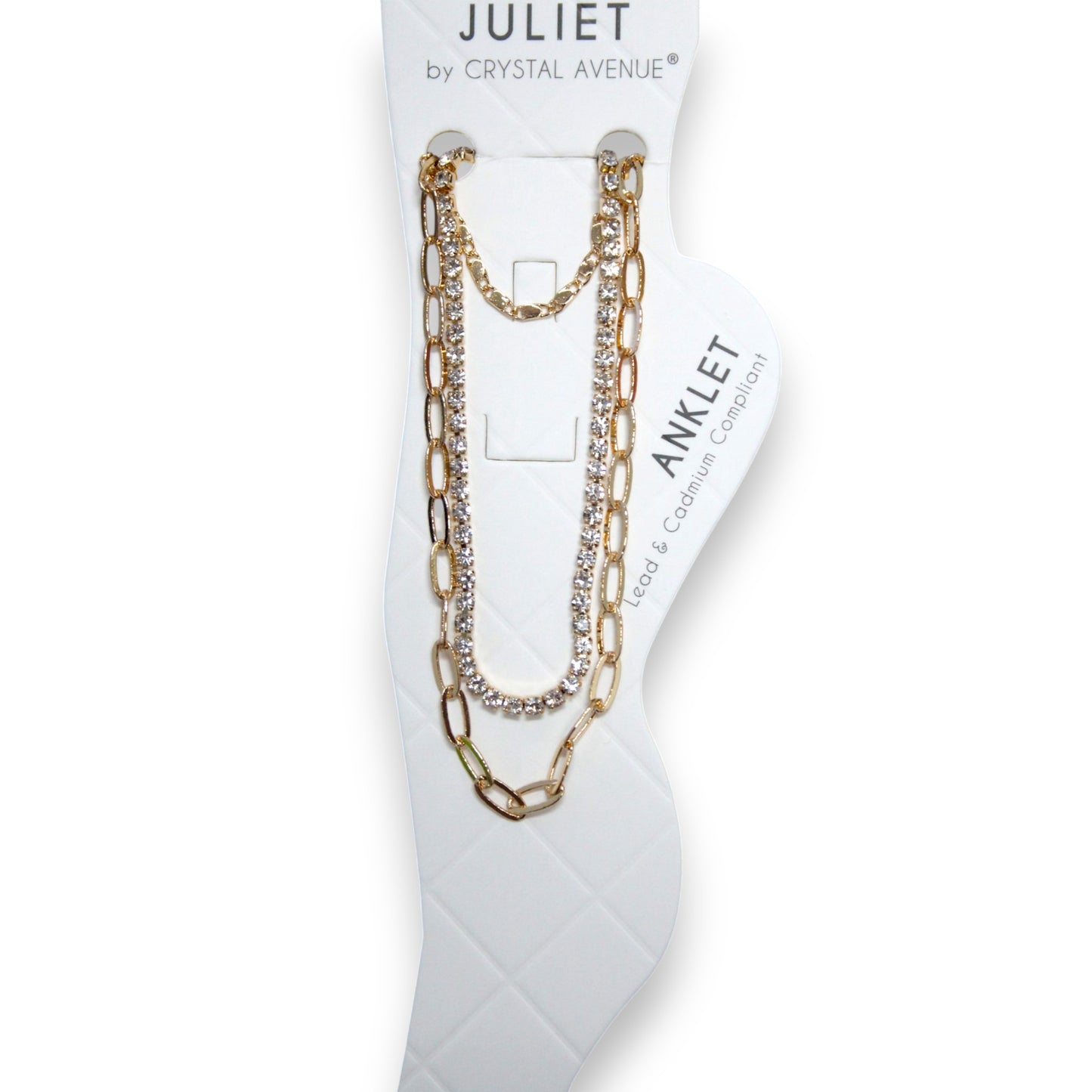 Triple Layered Anklet - 84184ACRG (1 Dzn)