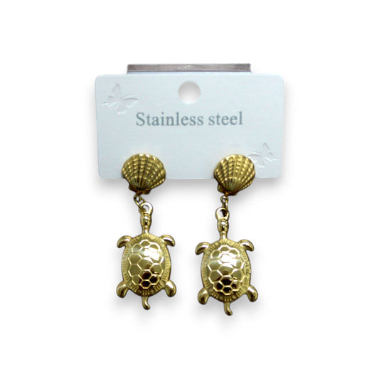 Turtle Earrings -Gold (1 Dzn)