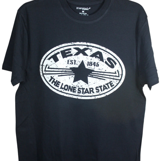 Texas 'Lone Star State' T-Shirt - Black