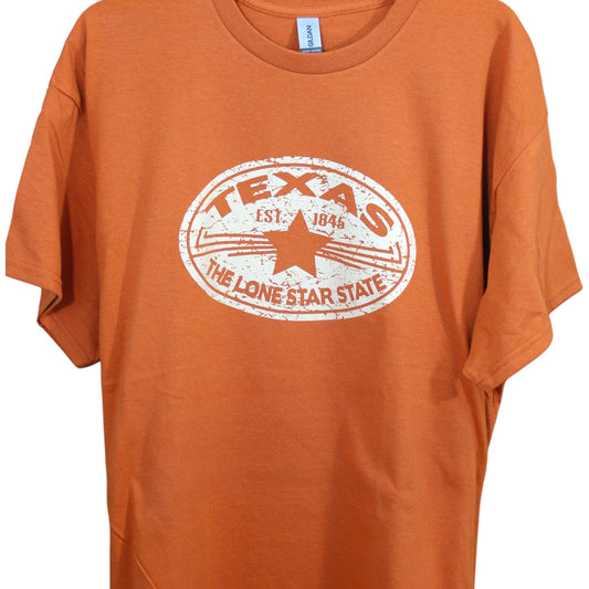 Texas 'Lone Star State' T-Shirt - Orange