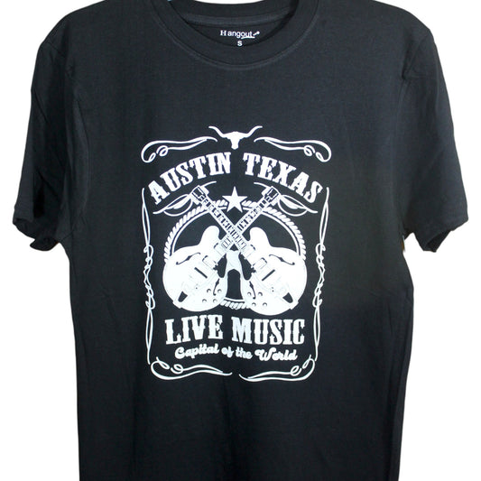 ATX Live Music Capital of the World T-Shirt - Black