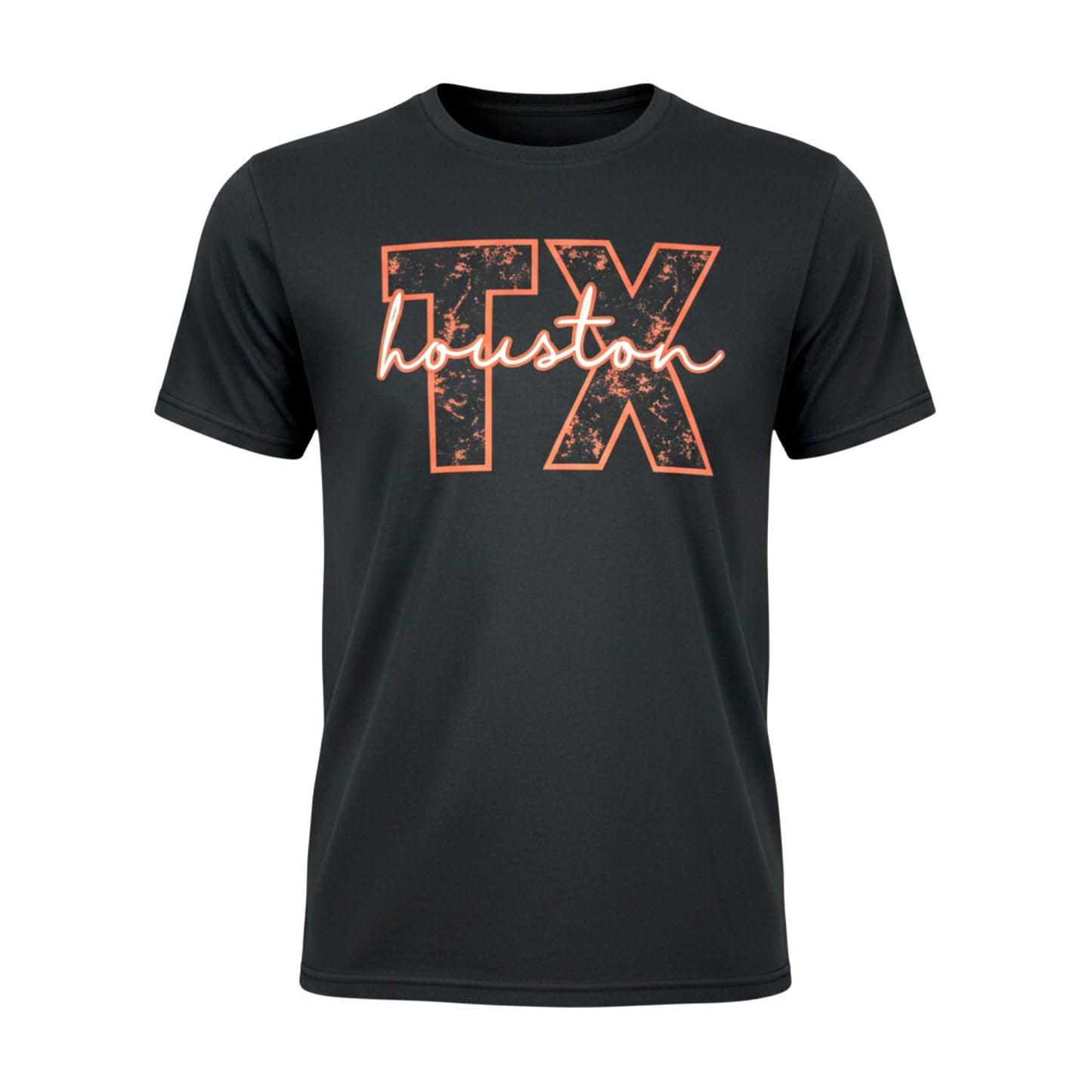 Texas Houston T-shirt-Black