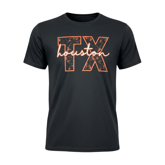 Texas Houston T-shirt-Black