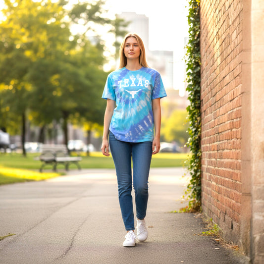 Texas Tie-Dye Short Sleeve T-Shirt-(1 Dzn)