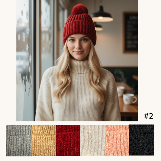 Winter Caps Design #2- $36/dzn