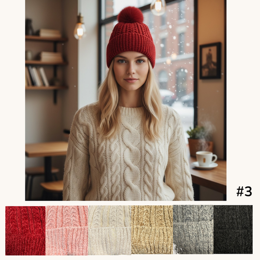 Winter Caps Design #3- $36/dzn